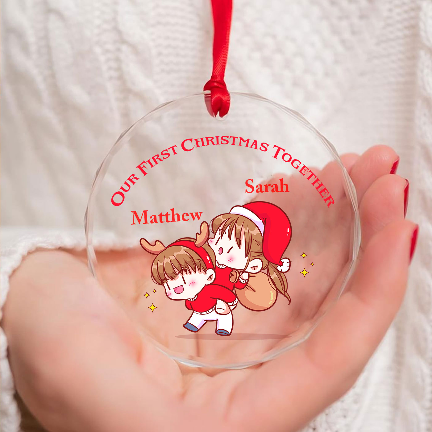Our First Christmas Together | Celebrate New Memories | Glass Ornament